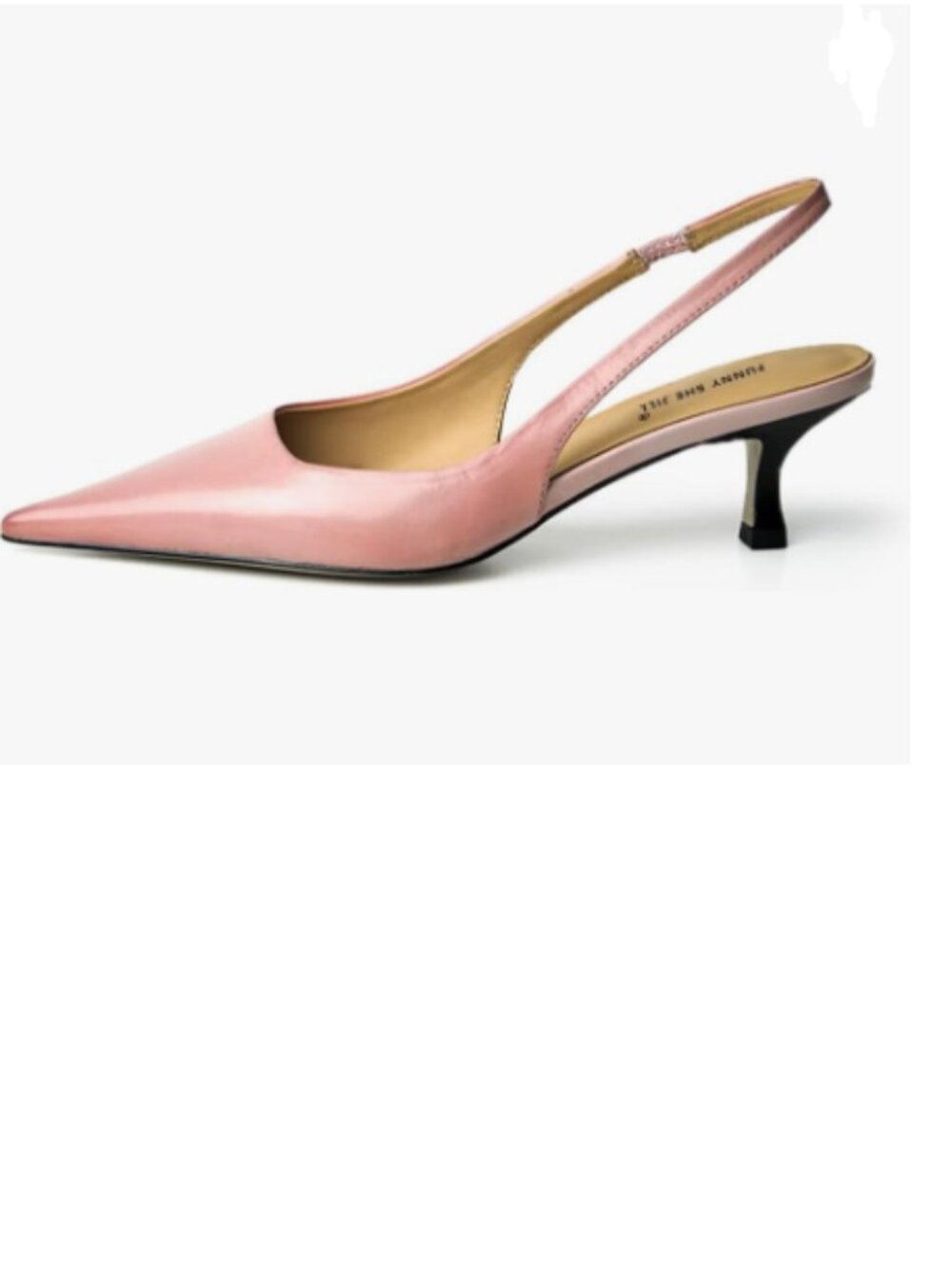 FSJ Pink Kitten Heel Slingback Sandals Pointy Toe Sexy Pumps Comfortable Shoes